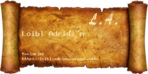 Loibl Adrián névjegykártya